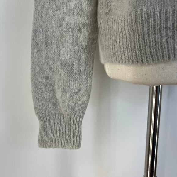 Nadaam Merino Wool & Cashmere Knit V Neck Sweater Gray - Picture 6 of 9